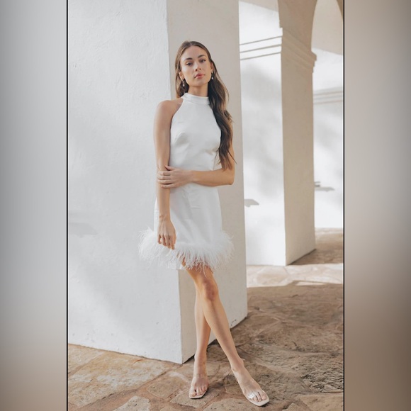UNTAMED PETALS BY AMANDA JUDGE Dresses & Skirts - Untamed Petals Dalia Wedding Party Dress with Feathered Bottom